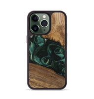 iPhone 13 Pro Wood Phone Case - Arsenio (Green, 746646)