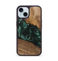 iPhone 15 Wood Phone Case - Arsenio (Green, 746646)