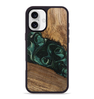 iPhone 16 Plus Wood Phone Case - Arsenio (Green, 746646)