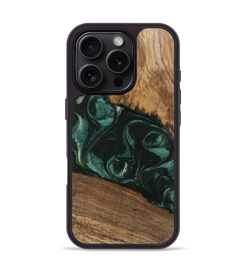 iPhone 16 Pro Wood Phone Case - Arsenio (Green, 746646)