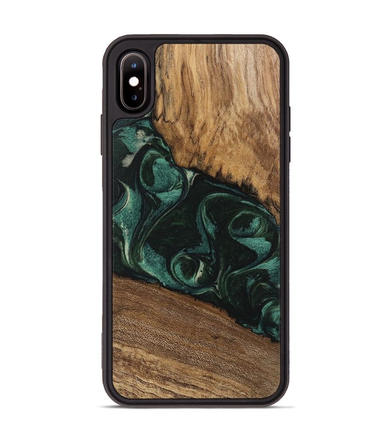 iPhone Xs Max Wood Phone Case - Arsenio (Green, 746646)