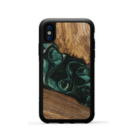 iPhone Xs Wood Phone Case - Arsenio (Green, 746646)