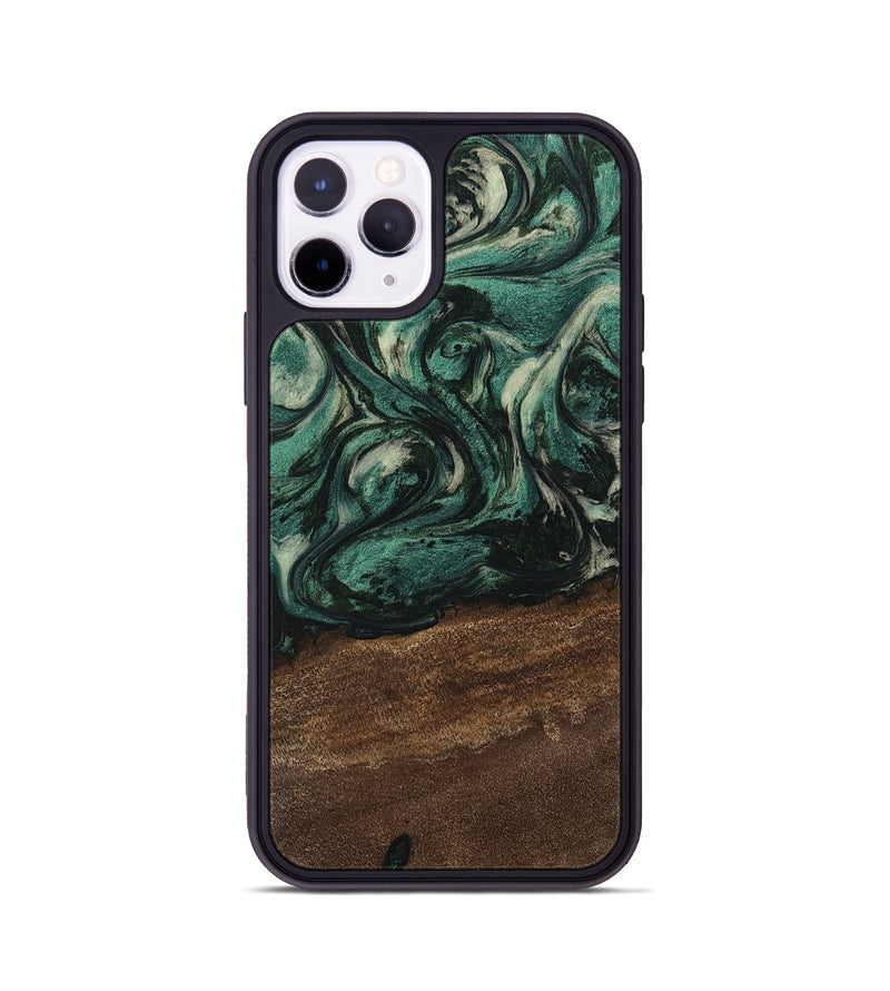 iPhone 11 Pro Wood Phone Case - Kaisen (Green, 746651)