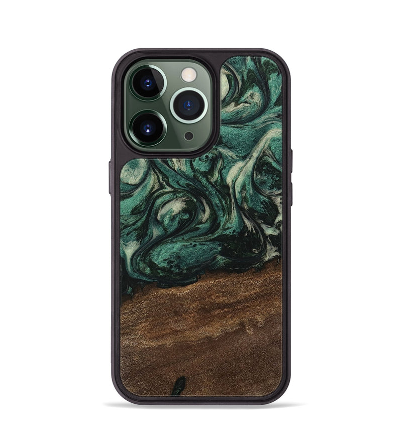 iPhone 13 Pro Wood Phone Case - Kaisen (Green, 746651)