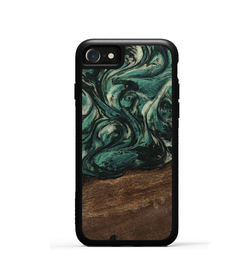 iPhone SE Wood Phone Case - Kaisen (Green, 746651)