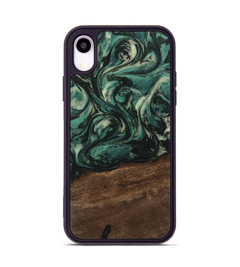 iPhone Xr Wood Phone Case - Kaisen (Green, 746651)