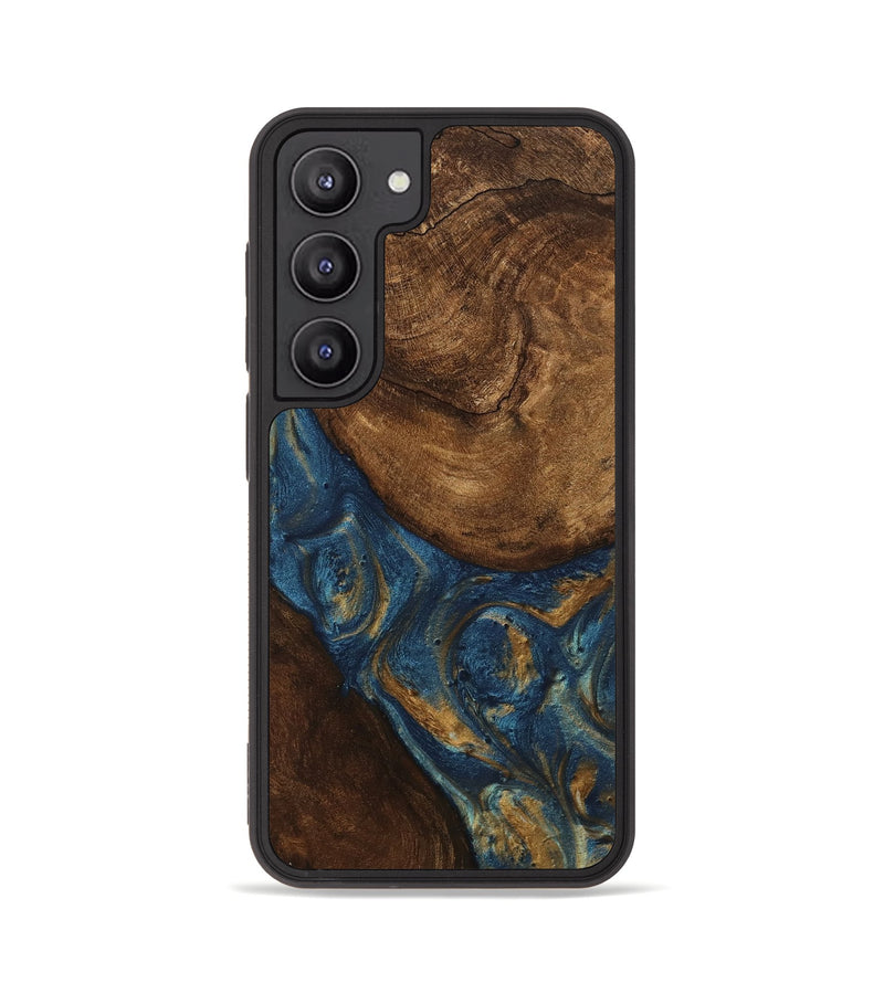 Galaxy S23 Wood Phone Case - Gigi (Teal & Gold, 746653)