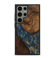 Galaxy S24 Ultra Wood Phone Case - Gigi (Teal & Gold, 746653)