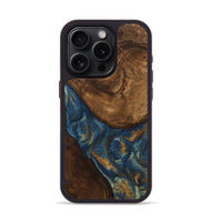 iPhone 15 Pro Wood Phone Case - Gigi (Teal & Gold, 746653)