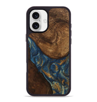 iPhone 16 Plus Wood Phone Case - Gigi (Teal & Gold, 746653)