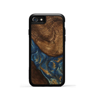 iPhone SE Wood Phone Case - Gigi (Teal & Gold, 746653)