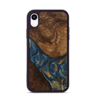 iPhone Xr Wood Phone Case - Gigi (Teal & Gold, 746653)