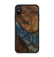 iPhone Xs Max Wood Phone Case - Gigi (Teal & Gold, 746653)