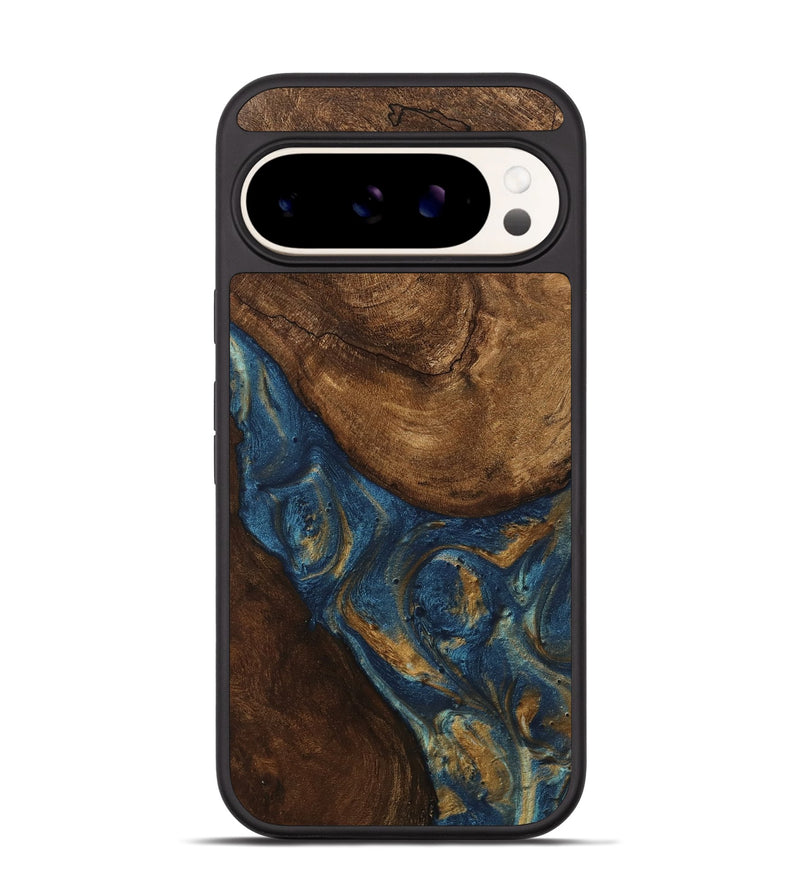 Pixel 9 Pro Wood Phone Case - Gigi (Teal & Gold, 746653)