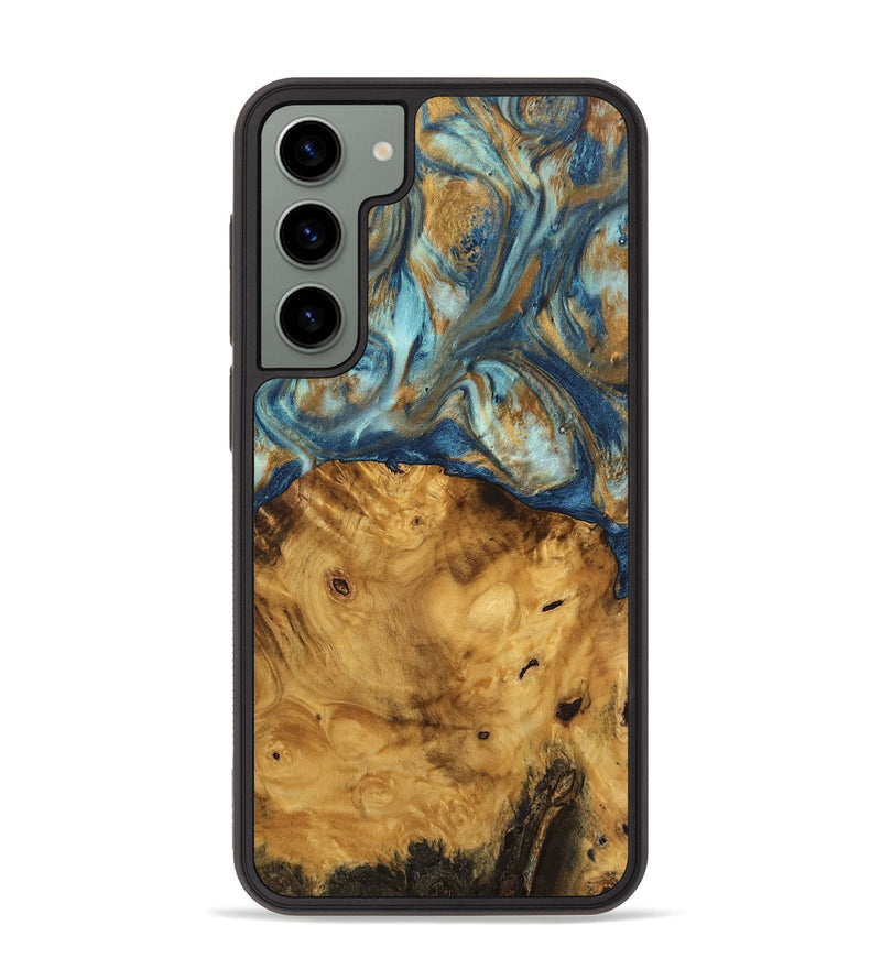 Galaxy S23 Plus Wood Phone Case - Jaylyn (Teal & Gold, 746655)