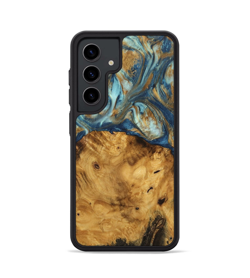 Galaxy S24 Wood Phone Case - Jaylyn (Teal & Gold, 746655)