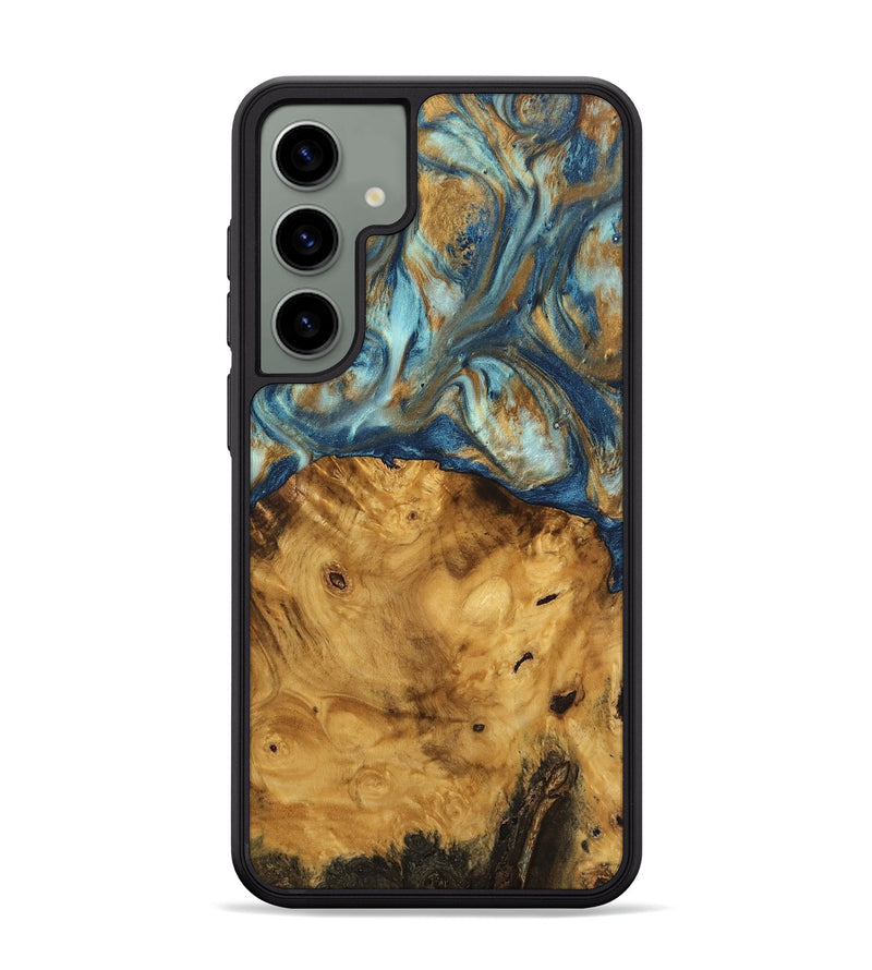 Galaxy S24 Plus Wood Phone Case - Jaylyn (Teal & Gold, 746655)