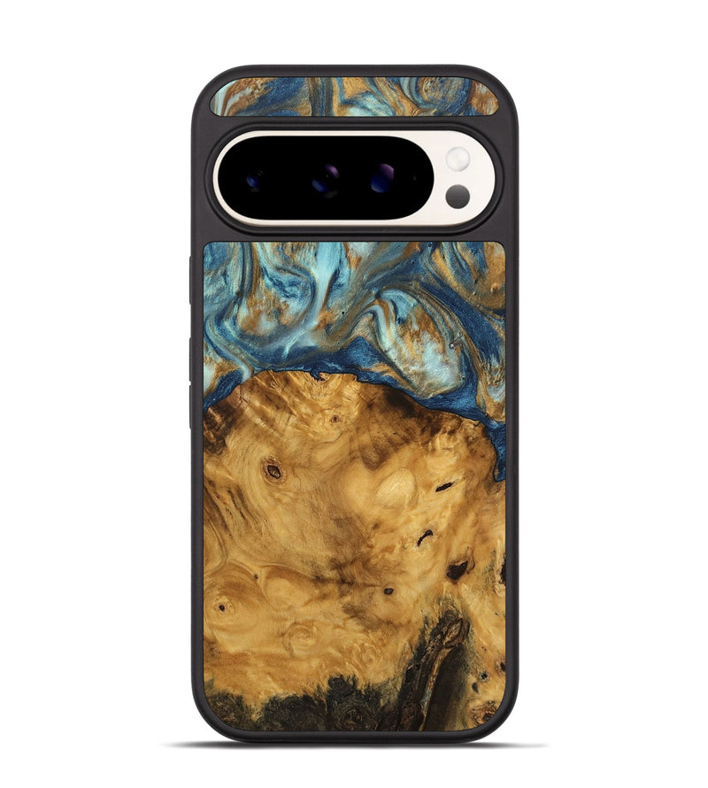 Pixel 9 Pro Wood Phone Case - Jaylyn (Teal & Gold, 746655)