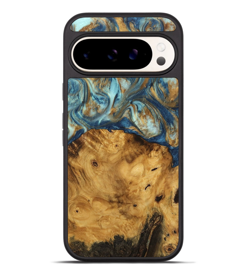 Pixel 9 Pro XL Wood Phone Case - Jaylyn (Teal & Gold, 746655)