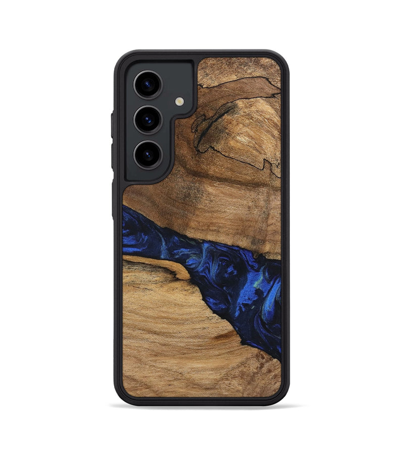 Galaxy S24 Wood Phone Case - Enoch (Blue, 746656)