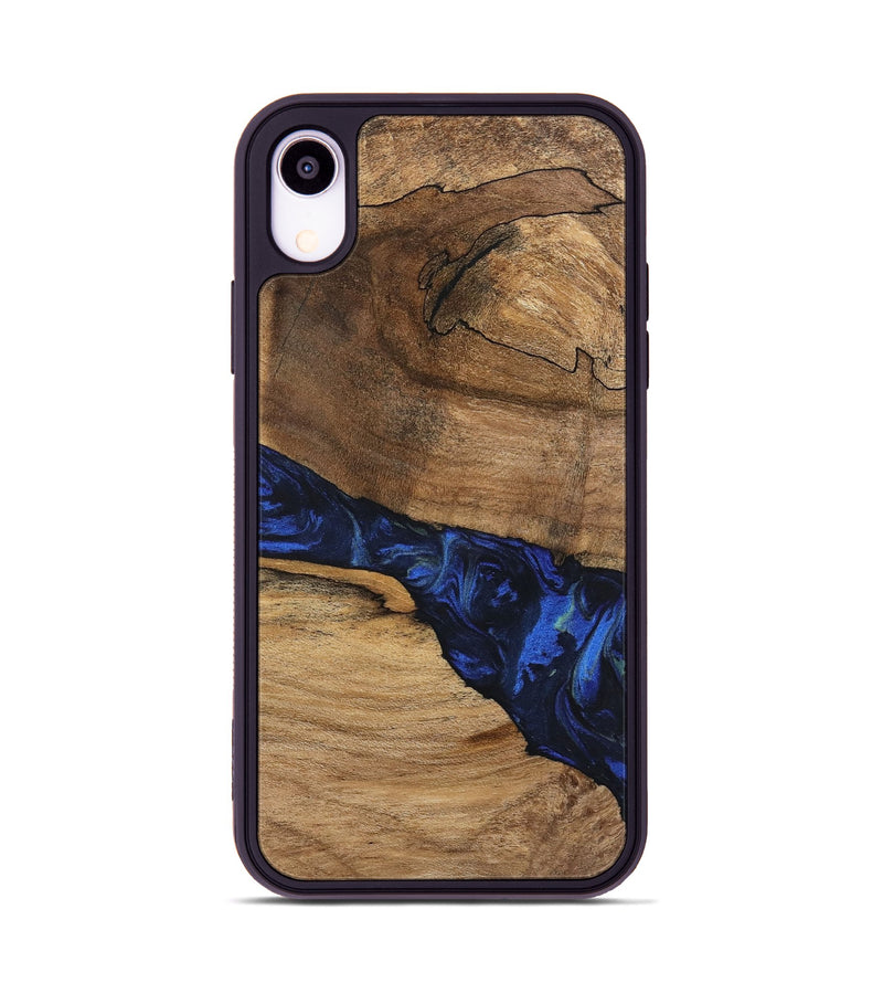 iPhone Xr Wood Phone Case - Enoch (Blue, 746656)