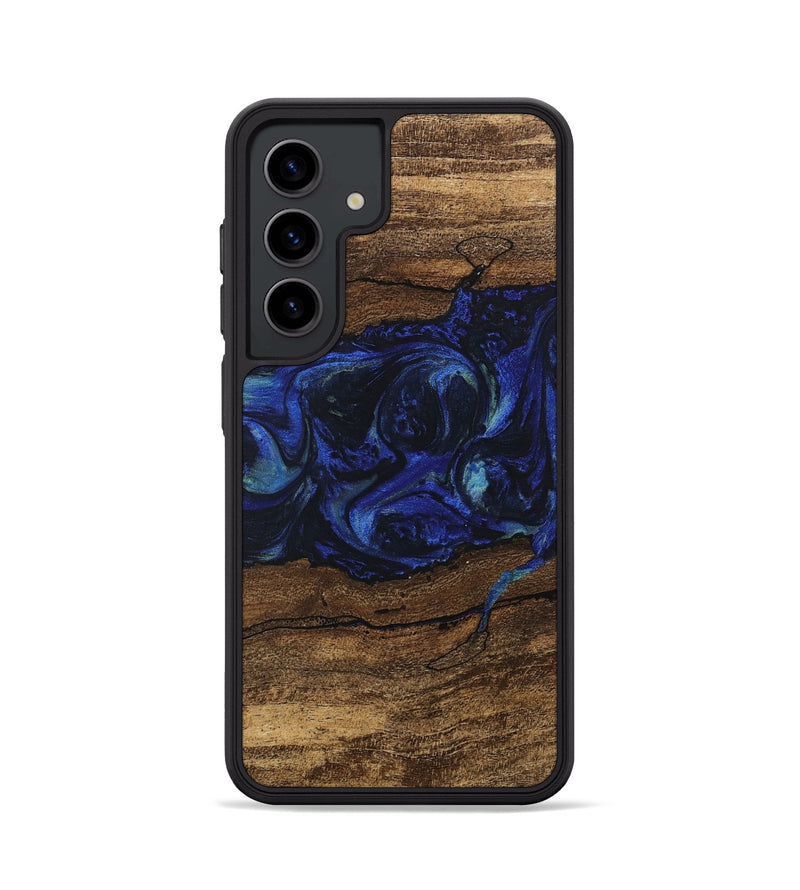 Galaxy S24 Wood Phone Case - Laraine (Blue, 746657)