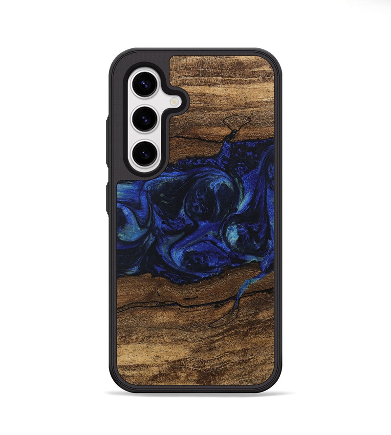 Galaxy S25 Wood Phone Case - Laraine (Blue, 746657)