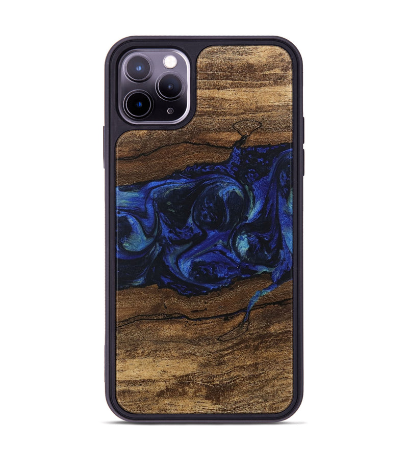 iPhone 11 Pro Max Wood Phone Case - Laraine (Blue, 746657)