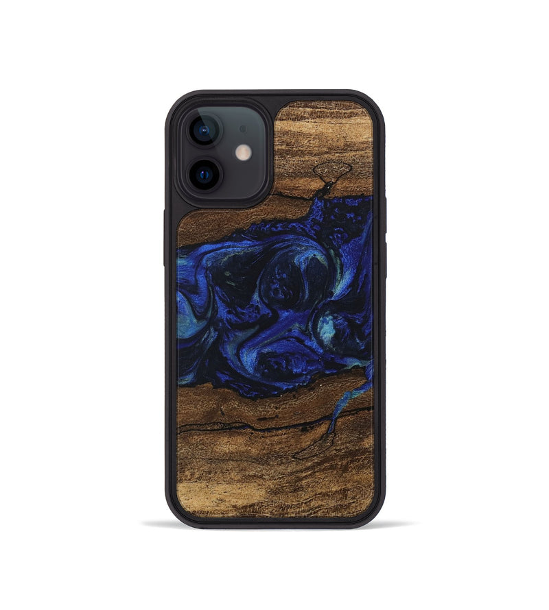 iPhone 12 mini Wood Phone Case - Laraine (Blue, 746657)