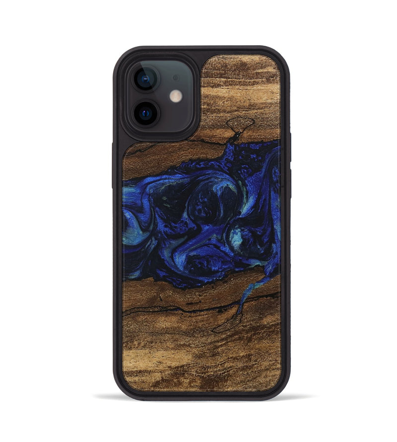 iPhone 12 Wood Phone Case - Laraine (Blue, 746657)