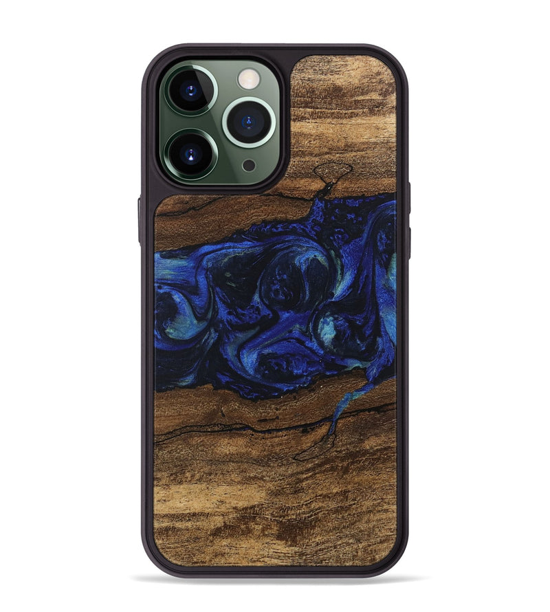 iPhone 13 Pro Max Wood Phone Case - Laraine (Blue, 746657)