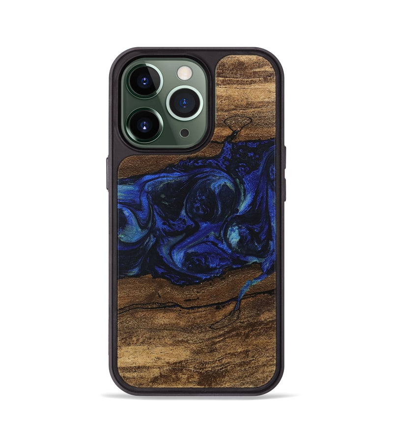 iPhone 13 Pro Wood Phone Case - Laraine (Blue, 746657)