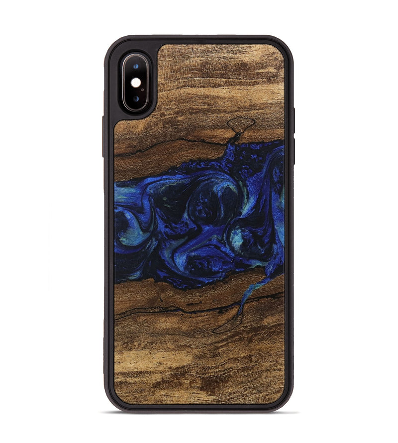 iPhone Xs Max Wood Phone Case - Laraine (Blue, 746657)