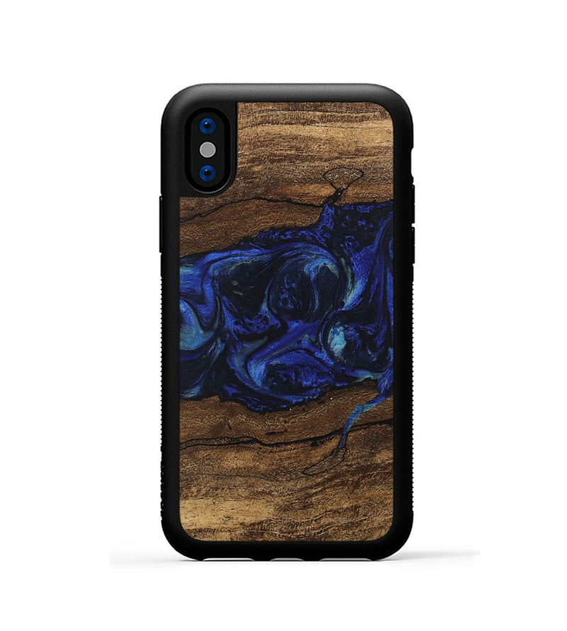 iPhone Xs Wood Phone Case - Laraine (Blue, 746657)