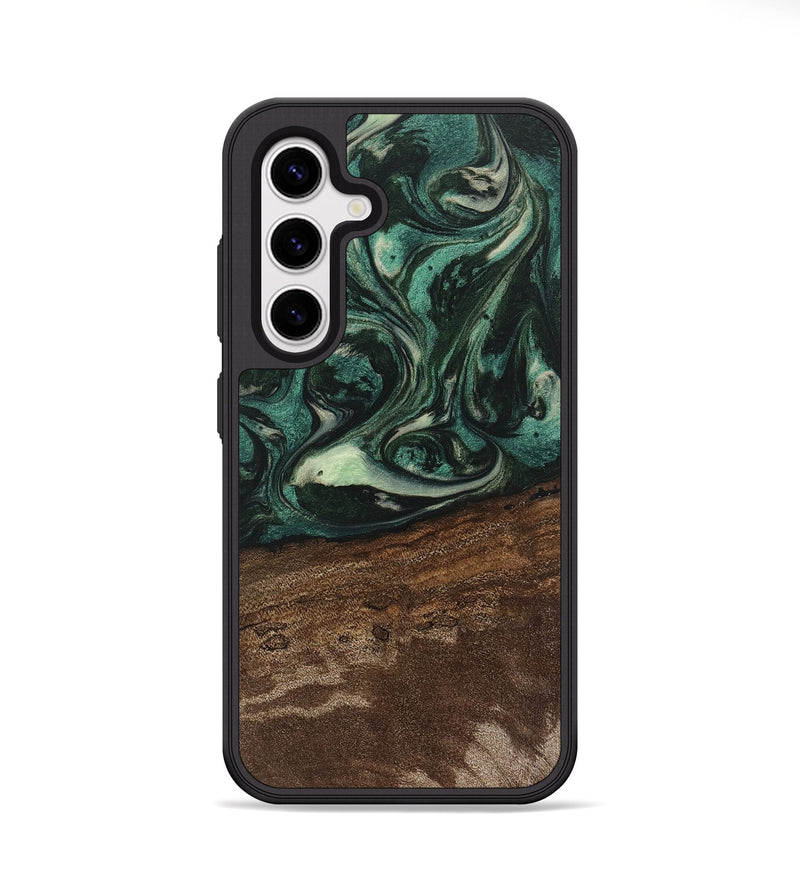 Galaxy S25 Wood Phone Case - Sonji (Green, 746660)