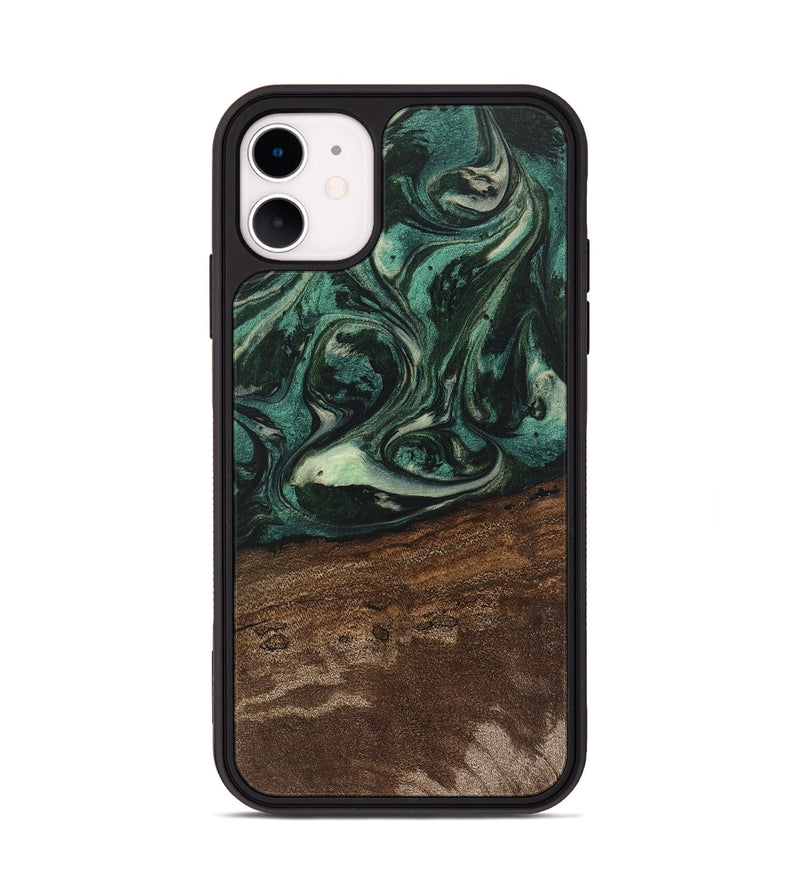 iPhone 11 Wood Phone Case - Sonji (Green, 746660)