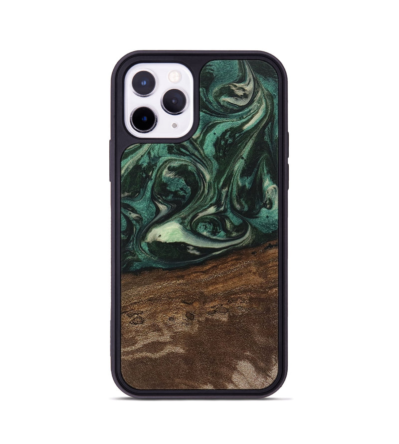 iPhone 11 Pro Wood Phone Case - Sonji (Green, 746660)