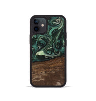 iPhone 12 mini Wood Phone Case - Sonji (Green, 746660)