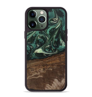 iPhone 13 Pro Max Wood Phone Case - Sonji (Green, 746660)