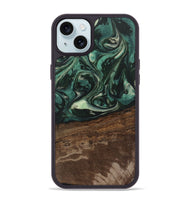 iPhone 15 Plus Wood Phone Case - Sonji (Green, 746660)