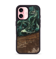 iPhone 16 Wood Phone Case - Sonji (Green, 746660)