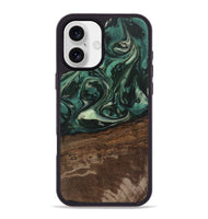 iPhone 16 Plus Wood Phone Case - Sonji (Green, 746660)