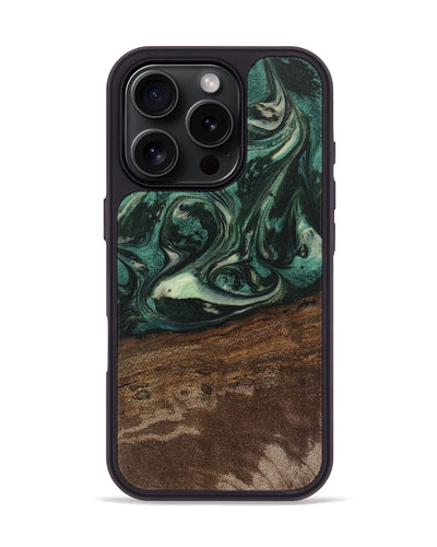 iPhone 16 Pro Wood Phone Case - Sonji (Green, 746660)