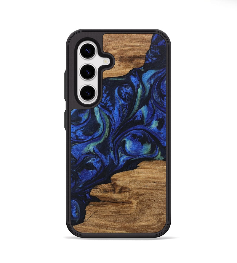 Galaxy S25 Wood Phone Case - Elisa (Blue, 746664)