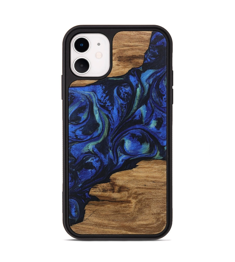 iPhone 11 Wood Phone Case - Elisa (Blue, 746664)