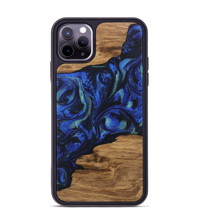 iPhone 11 Pro Max Wood Phone Case - Elisa (Blue, 746664)