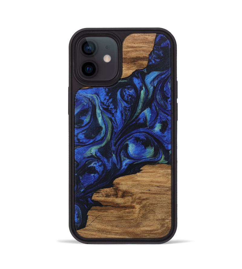 iPhone 12 Wood Phone Case - Elisa (Blue, 746664)