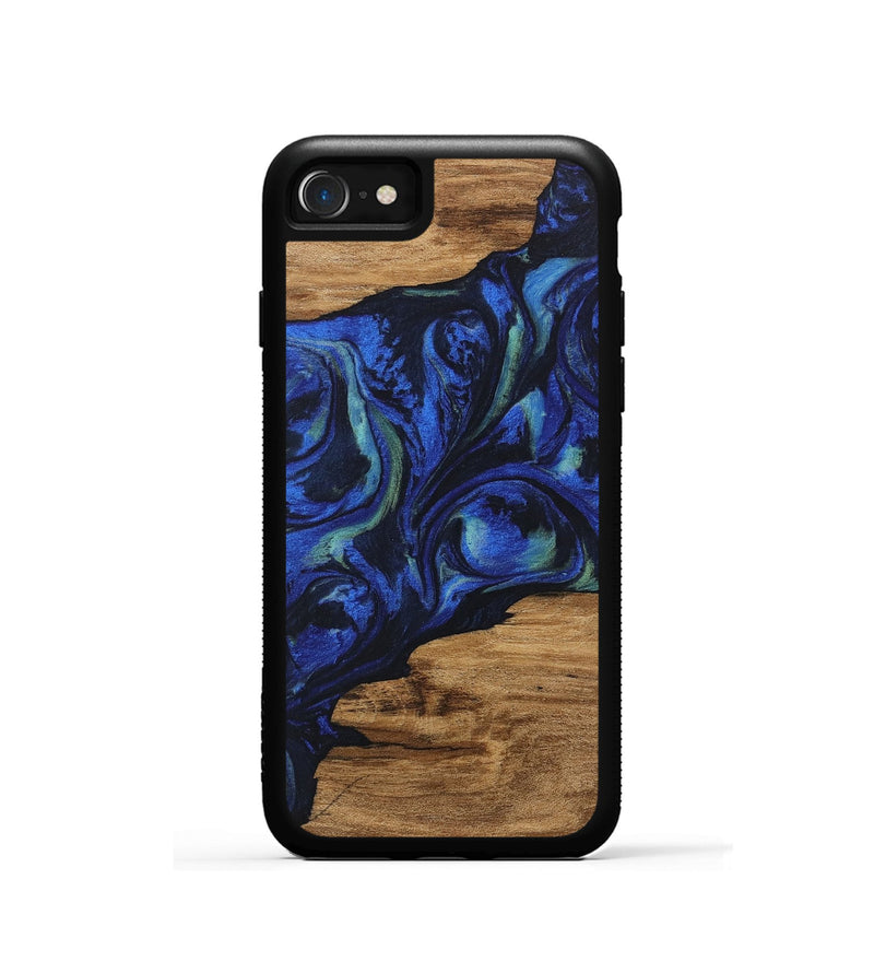 iPhone SE Wood Phone Case - Elisa (Blue, 746664)