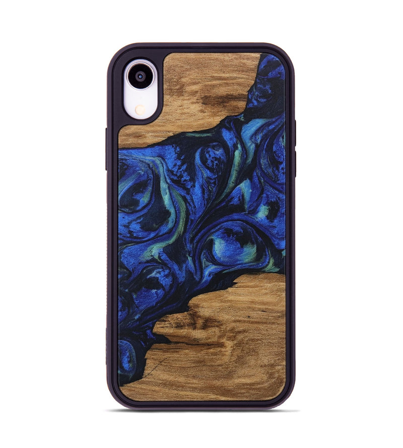 iPhone Xr Wood Phone Case - Elisa (Blue, 746664)