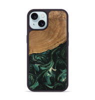 iPhone 15 Wood Phone Case - Shasta (Green, 746666)